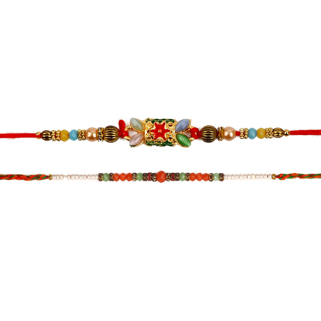 Explore our exquisite collection of Rakhi online 2023. Choose from a stunning Rakhi set of 2, perfect for brothers, bhaiya, and bhai. Shop designer Rakhi and beautiful Rakhi online to send Rakhi abroad. Celebrate with Indian Rakhi and find the perfect Rakhi gift at SatvikStore.in."