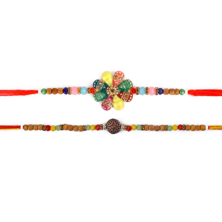 Browse our exclusive collection of Rakhi online 2023. Choose a stunning Rakhi set of 2 for your beloved brother, bhaiya, or bhai. Discover designer Rakhi and beautiful Rakhi options. Send Rakhi and Rakhi combos abroad with ease. Explore Indian Rakhi and find the perfect Rakhi gift at SatvikStore.in."