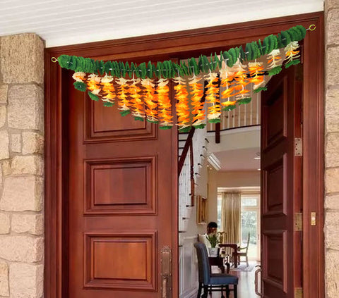 Artificial Flower Bandarwal Floral Toran Design-15 for Door Decoration with vibrant and colorful artificial flowers in traditional style. India’s Largest Pooja Accessories Brand – www.satvikworld.com