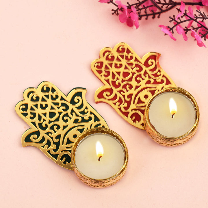 Hand Evil Eye Tea Light Candle Holder | India’s Largest Pooja Accessories Brand – www.satvikworld.com
