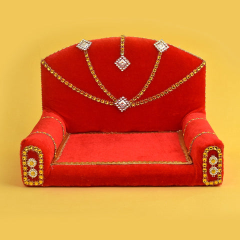 Laddu Gopal's Velvet Charisma: A Sacred Singhasan