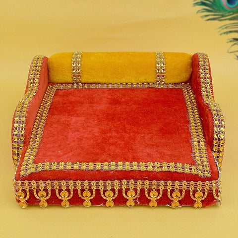 Laddu Gopal: Velvet Bed Medium | India’s Largest Pooja Accessories Brand – www.satvikworld.com
