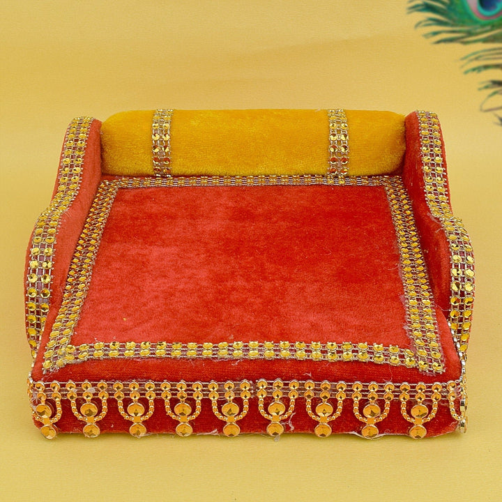 Laddu Gopal: Velvet Bed Medium | India’s Largest Pooja Accessories Brand – www.satvikworld.com

