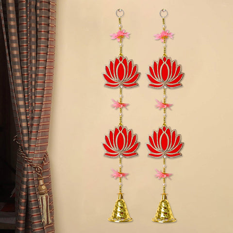  Lotus with Bells Wall Hanging Backdrop | India’s Largest Pooja Accessories Brand – www.satvikworld.com

