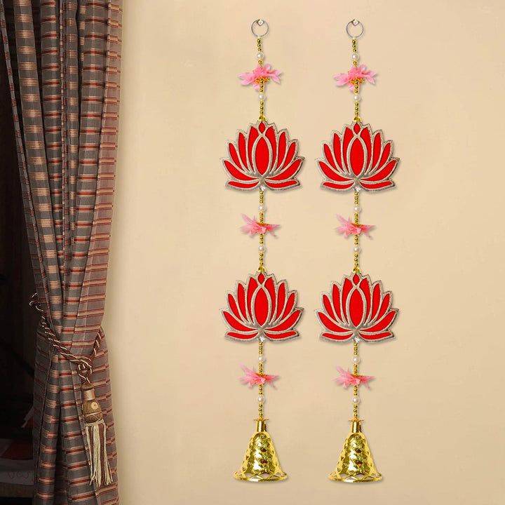  Lotus with Bells Wall Hanging Backdrop | India’s Largest Pooja Accessories Brand – www.satvikworld.com

