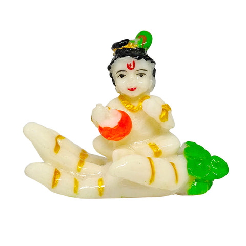 Marble Krishna Statue on Hand, symbolizing divine grace and beauty, ideal for home temples, spiritual decor, and religious gatherings. India’s Largest Pooja Accessories Brand – www.satvikworld.com