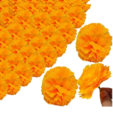 Marigold Garland Flower Heads | India’s Largest Pooja Accessories Brand – www.satvikworld.com