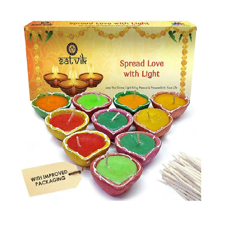 Multi Wax Filled Clay Diya | India’s Largest Pooja Accessories Brand – www.satvikworld.com
