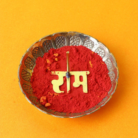 Pack of 5 Brass Assorted Tilak Stamp Deity Ornaments featuring various sacred symbols used for applying religious tilak during pooja and temple rituals. India’s Largest Pooja Accessories Brand – www.satvikworld.com