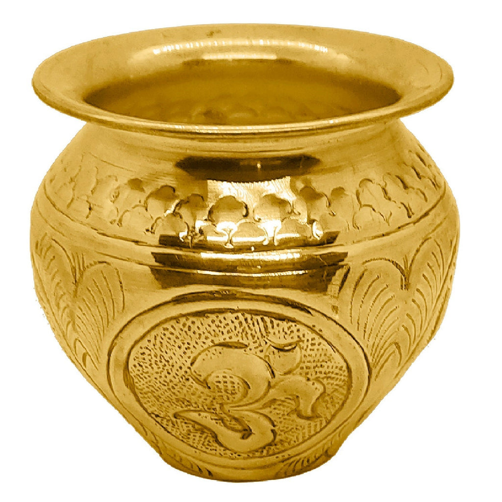 Brass Om Swastik Lota Puja Store Online Pooja Items Online Puja Samagri Pooja Store near me www.satvikstore.in