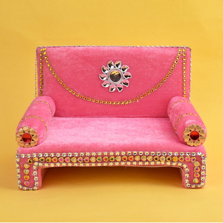 Pink Laddu Gopal's Velvet Singhasan | India’s Largest Pooja Accessories Brand – www.satvikworld.com
