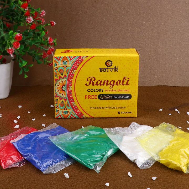 Rangoli Colors (5 Pc Pouch Pack) | India’s Largest Pooja Accessories Brand – www.satvikworld.com