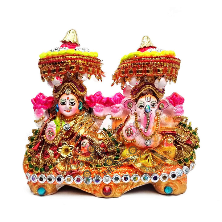 Lakshmi Ganesha Traditional Clay Statue Puja Store Online Pooja Items Online Puja Samagri Pooja Store near me www.satvikstore.in