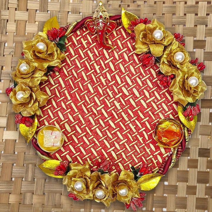 Elegant Handmade Pooja Thali Puja Store Online Pooja Items Online Puja Samagri Pooja Store near me www.satvikstore.in