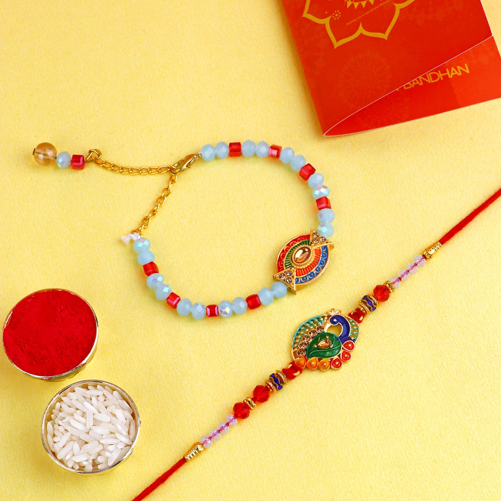 Shop Exquisite Designer Rakhi, Beautiful Couple Rakhi, and Latest Bhaiya Bhabhi Rakhi Online at Satvik Store - Send Rakhi with Style and Tradition!