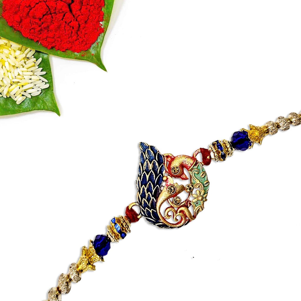 Rakhi with Tie Gift Combo Set Puja Store Online Pooja Items Online Puja Samagri Pooja Store near me www.satvikstore.in