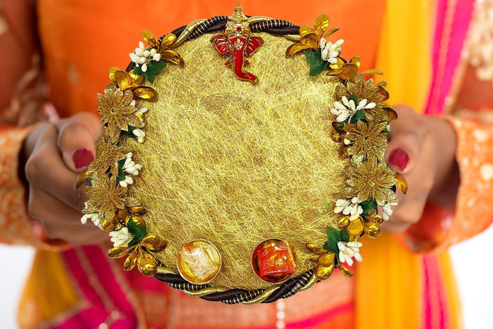 Stunning multicolor Aarti Thali Puja Store Online Pooja Items Online Puja Samagri Pooja Store near me www.satvikstore.in