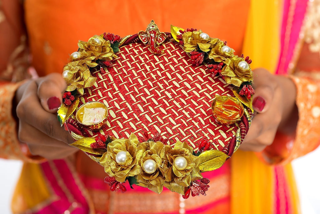 Elegant Handmade Pooja Thali Puja Store Online Pooja Items Online Puja Samagri Pooja Store near me www.satvikstore.in