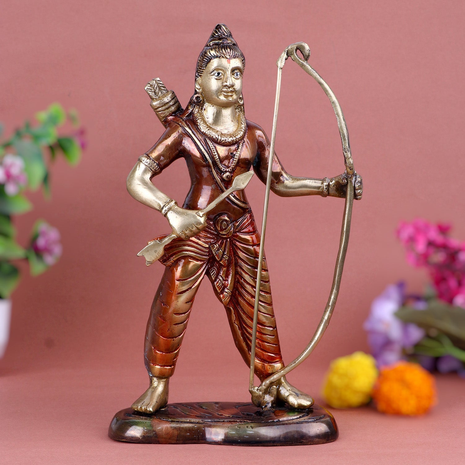 Victorious Ram with Bow Brass Idol Buy Online