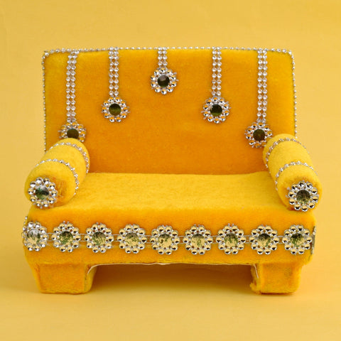 yellow Laddu Gopal Velvet Singhasan | India’s Largest Pooja Accessories Brand – www.satvikworld.com
